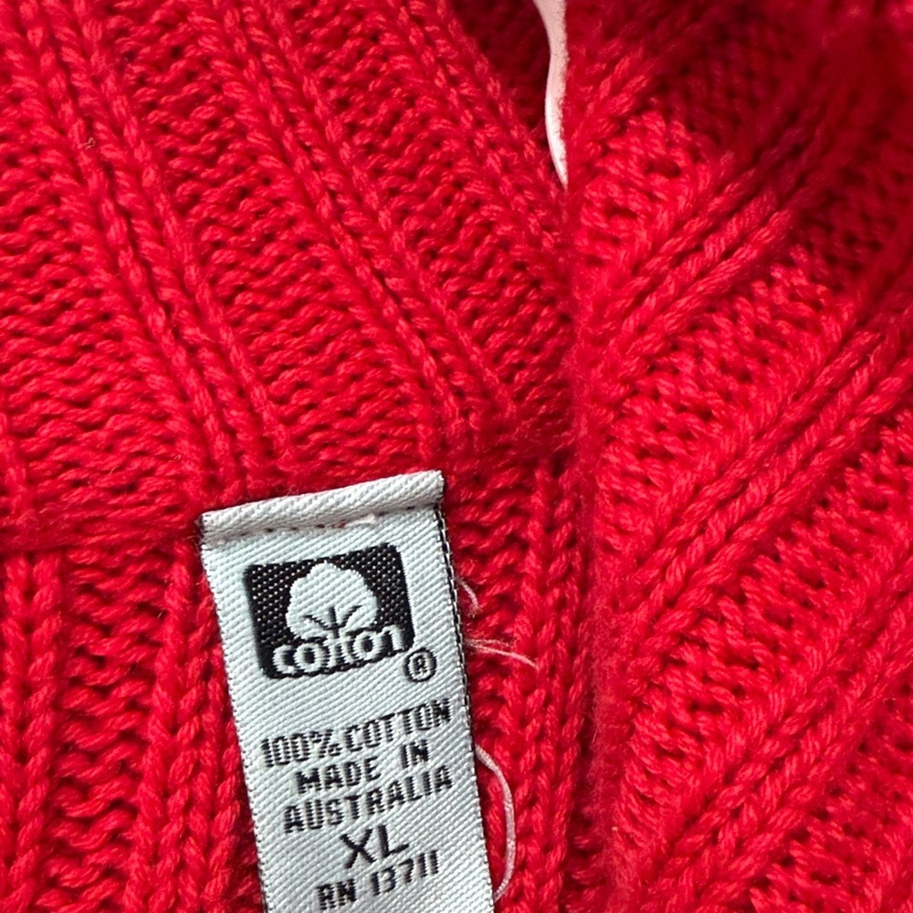 EUC Vintage Y2K Marsh Landing Red Zip-up Sweater Jacket - Picture 3 of 5